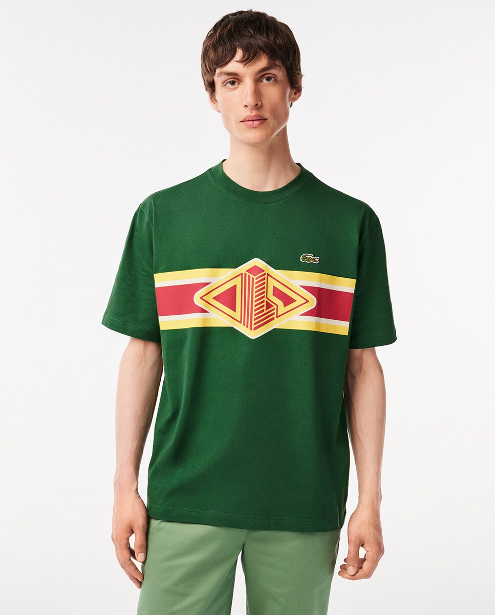 Tshirt loose fit à col rond et imprimé