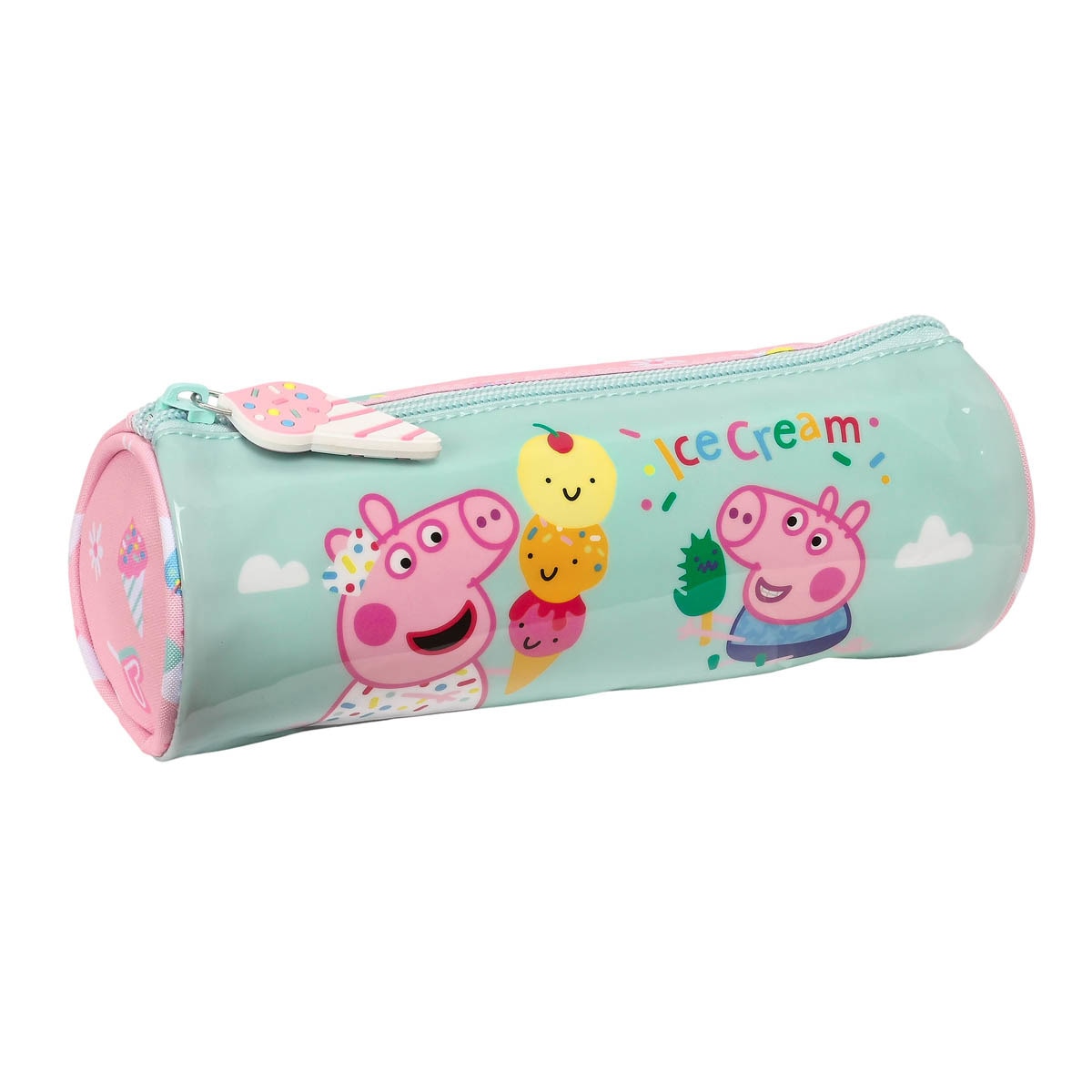 Imagen 0 de Portatodo redondo Peppa Pig Ice cream Safta rosa claro y verde menta
