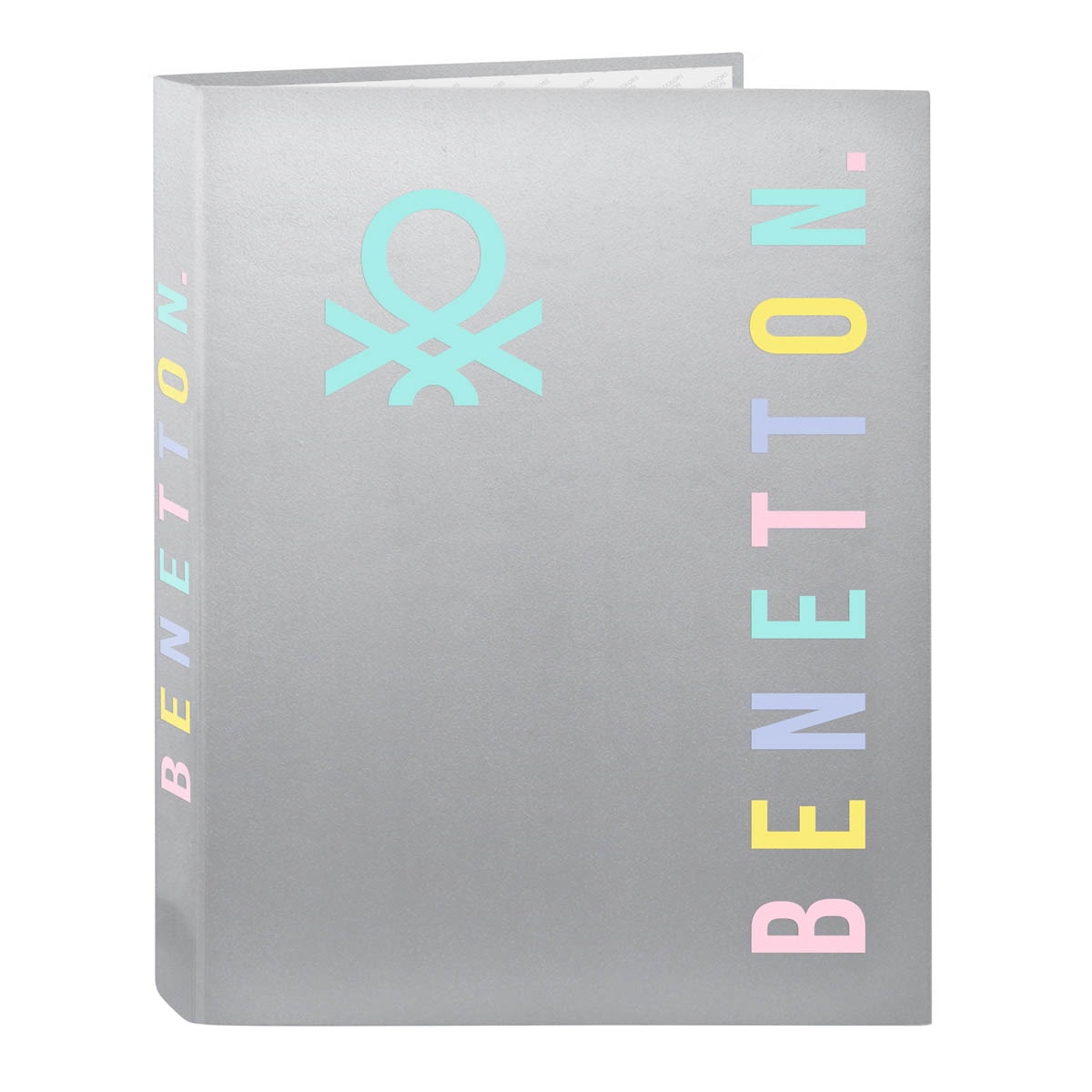 Imagen 0 de Carpeta folio 4 anillas mixtas Benetton Silver Safta plata