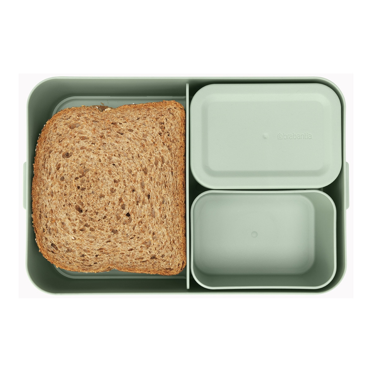 Hermético Bento com 2 Compartimentos Make & Take Verde-menta-5
