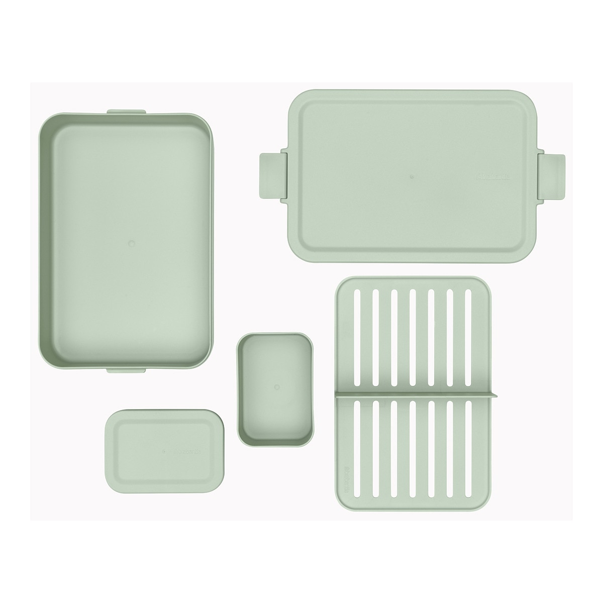 Hermético Bento com 2 Compartimentos Make & Take Verde-menta-4