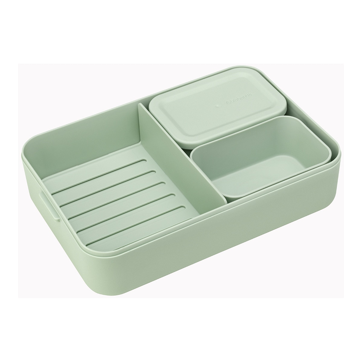 Hermético Bento com 2 Compartimentos Make & Take Verde-menta-3