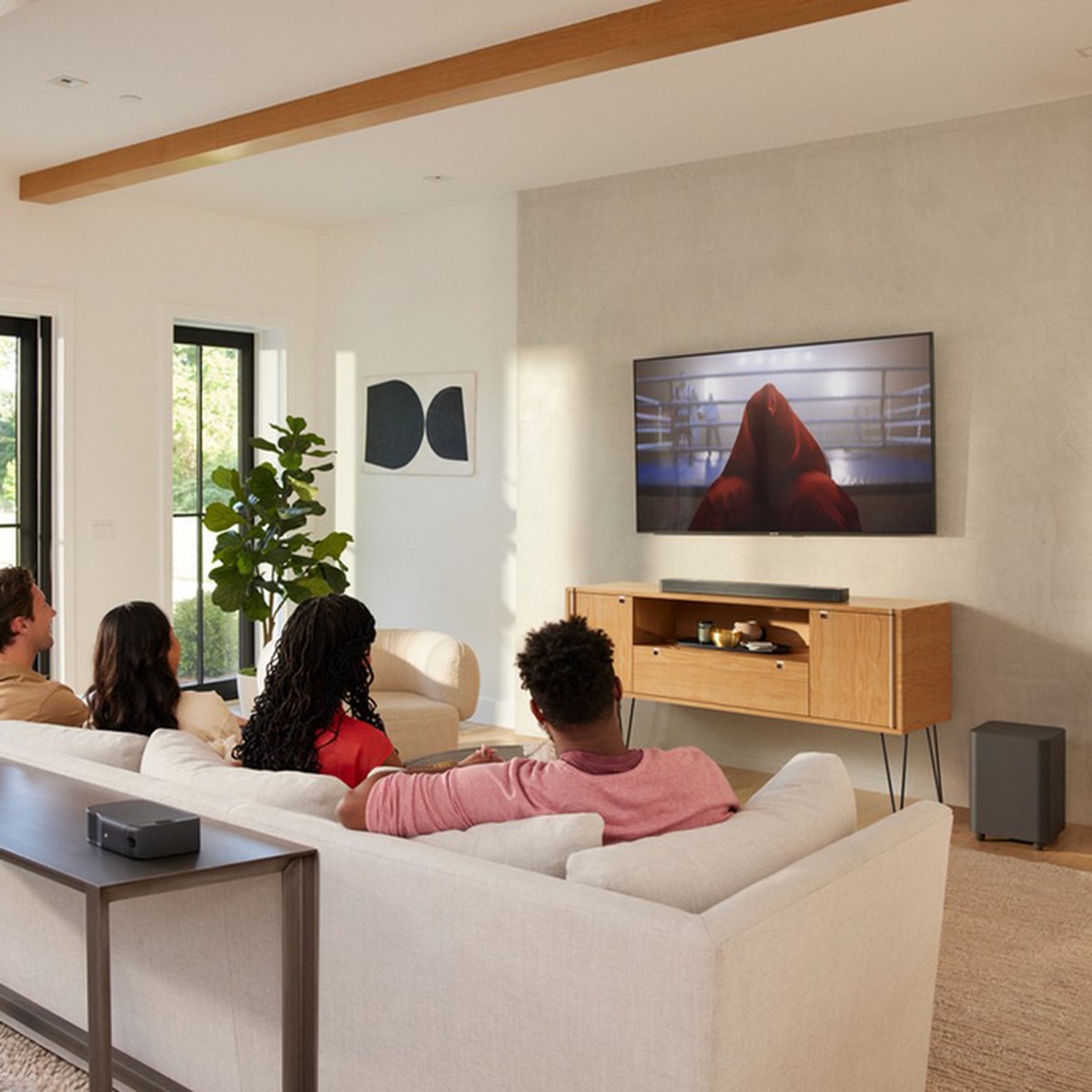 Barra de sonido JBL Bar 1000, 7.1.4, 880W, con Subwoofer inalámbrico Negro-4