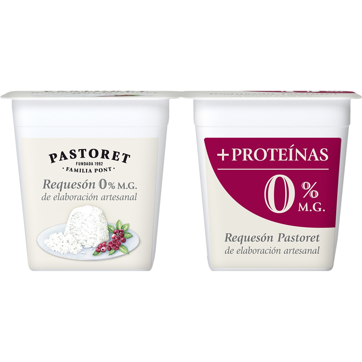 requesón desnatado 0% m.g. pack 2 x 125 g envase 250 g