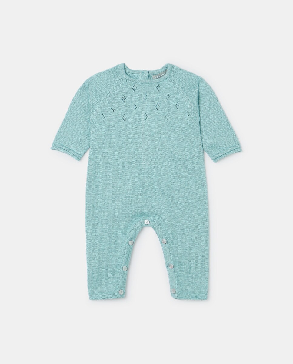 Grenouillère tricot cachemire maille lâche