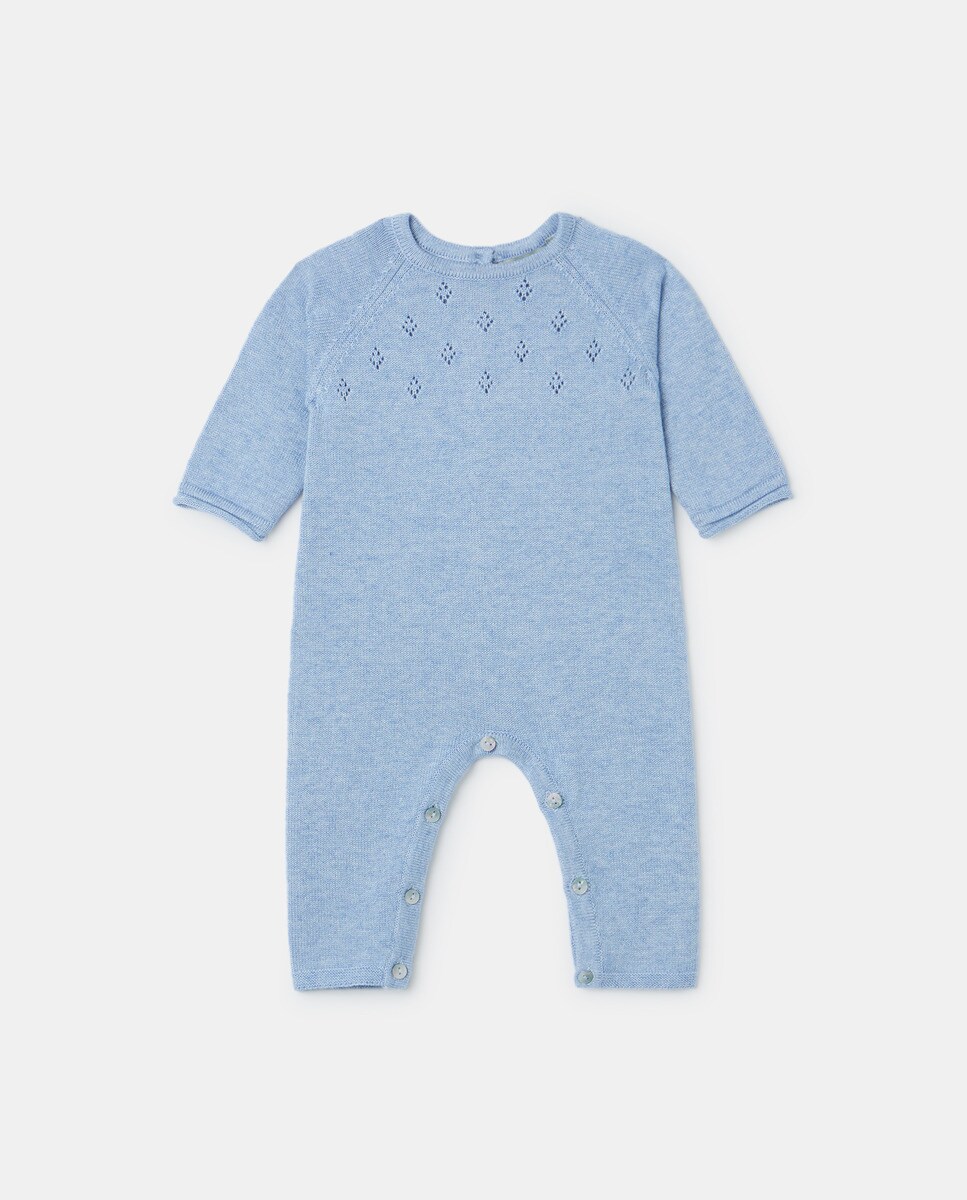 Grenouillère tricot cachemire maille lâche