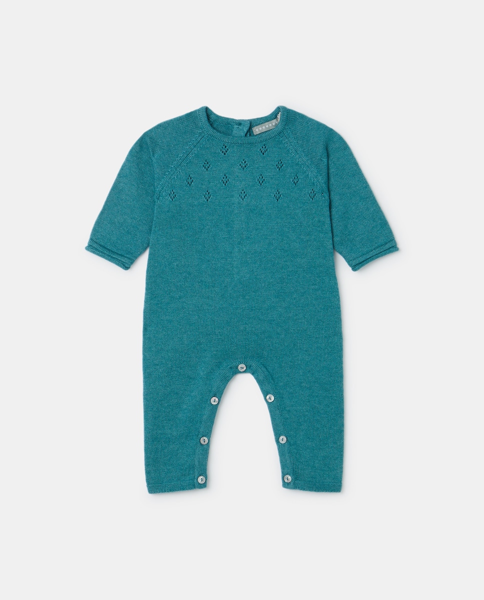 Grenouillère tricot cachemire maille lâche