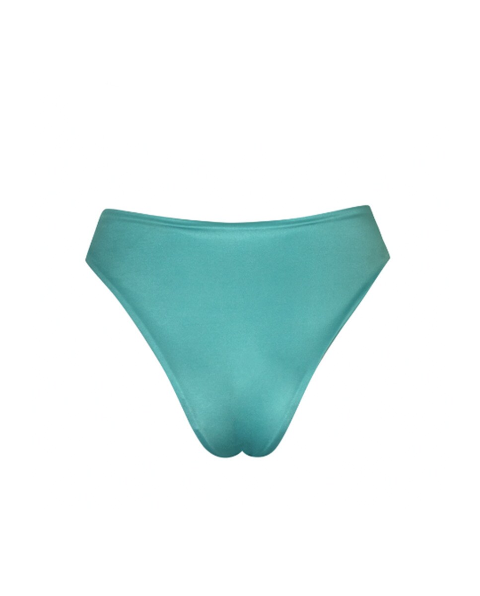 Slip medio liso en tejido lúcido, con fruncido frontal · Baobab · El