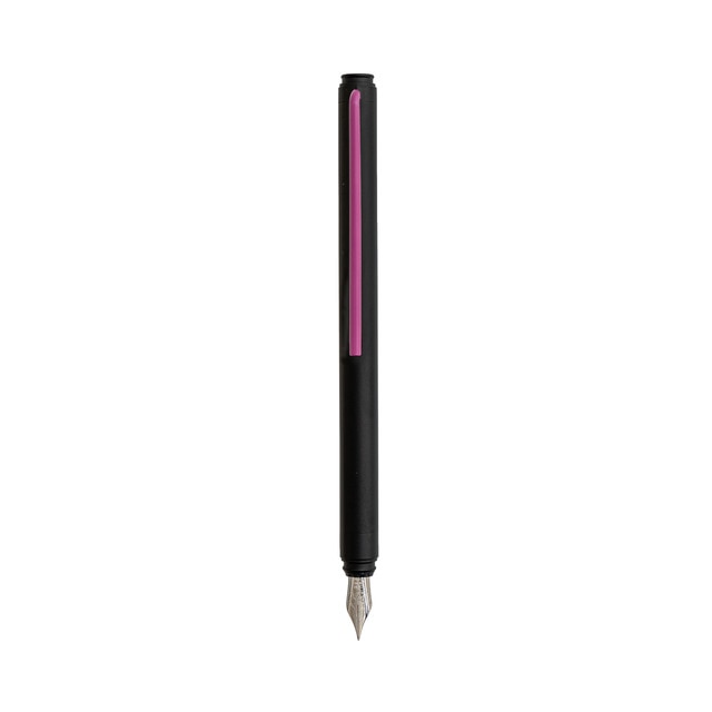 Imagen 0 de Estilográfica Grafeex plumín M en acero Pininfarina Segno negro y violeta