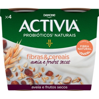 Bifidus Fibras de Aveia & Frutos Secos Pack 4 unidades embalagem 115 g - Activia
