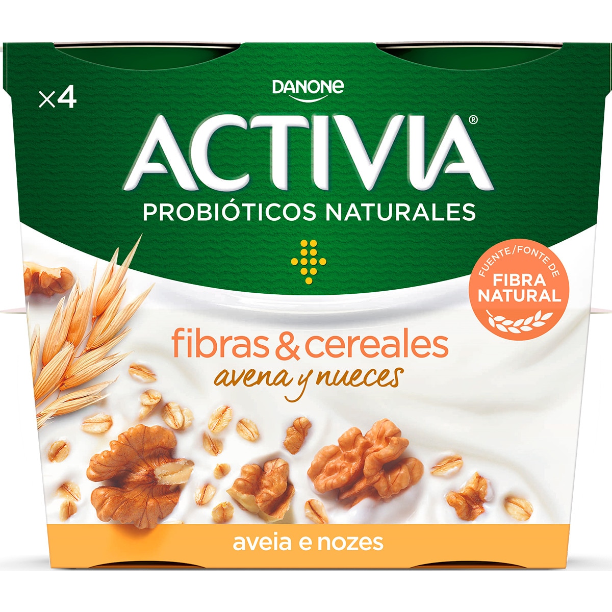 Bifidus Fibras com Aveia e Nozes Pack 4 unidades embalagem 115 g