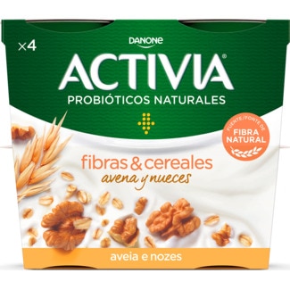 Bifidus Fibras com Aveia e Nozes Pack 4 unidades embalagem 115 g - Activia