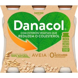 Iogurte Líquido de Aveia sem Açúcar Pack 6 embalagem 100 g - Danacol