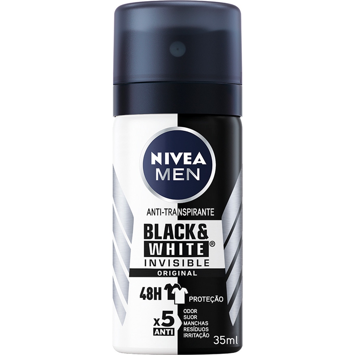 Desodorizante Men Invisible Black & White Spray embalagem 35 ml