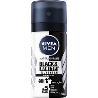 Desodorizante Men Invisible Black & White Spray embalagem 35 ml - Nivea