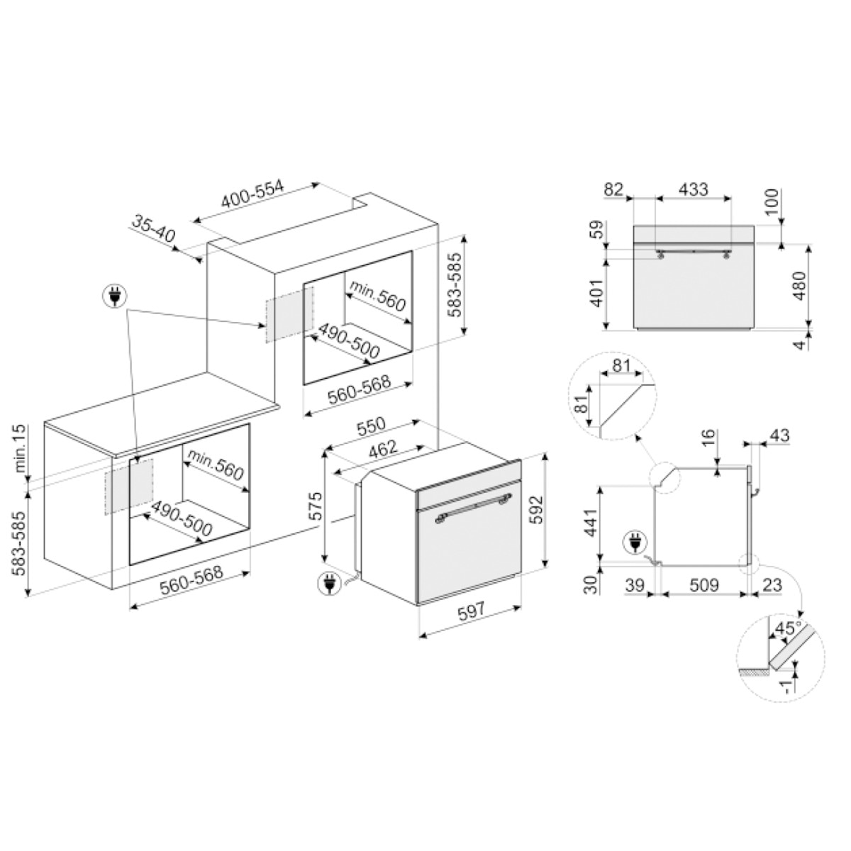 Horno multifunción Smeg - SF700PO Crema-2