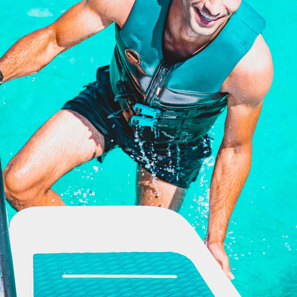 Colete Neopreno de Homem Fragment Preto / Verde-2