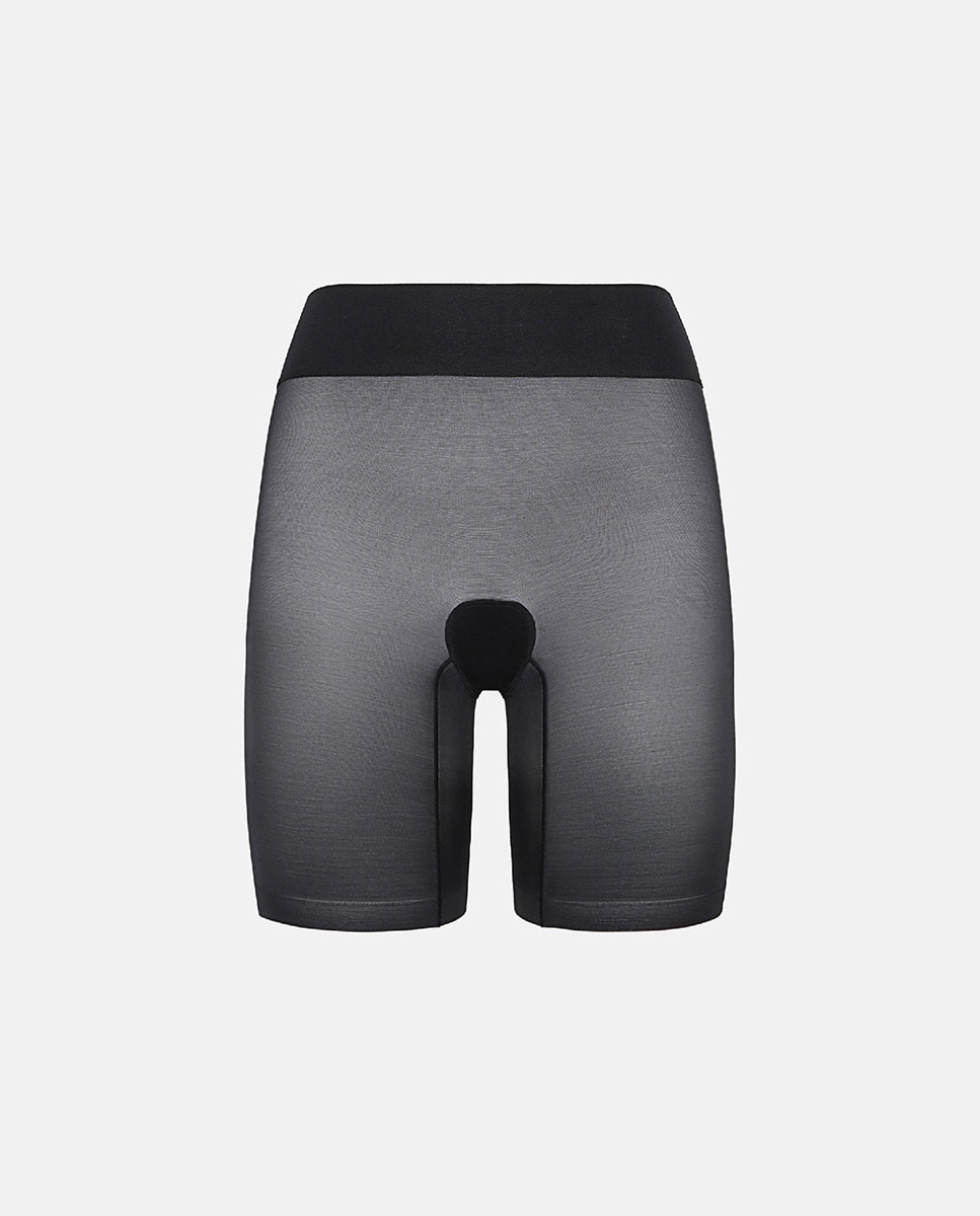 Cinta Adelgaçante com Efeito Moldado e em Tule Preto-5