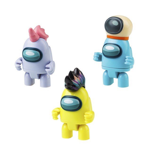 Bizak Action Figure Among Us Bianca – 12 Cm, Corpo Separabile, Con 3 Accessori A Sorpresa, PVC, Collezionabile