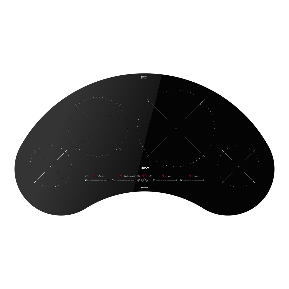 Placa de inducción Teka con 4 zonas de acocción - IKC 94628 MST Negro-3