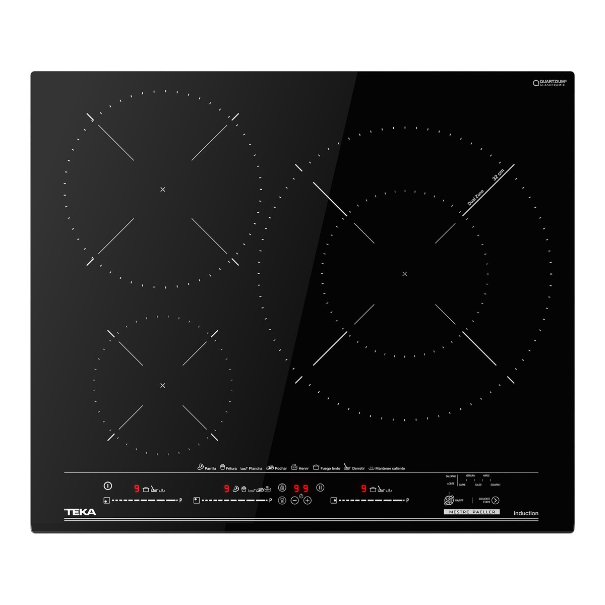 Placa de inducción Teka con 3 zonas de cocción - IZC 63632 MPT MestrePaeller Negro-5