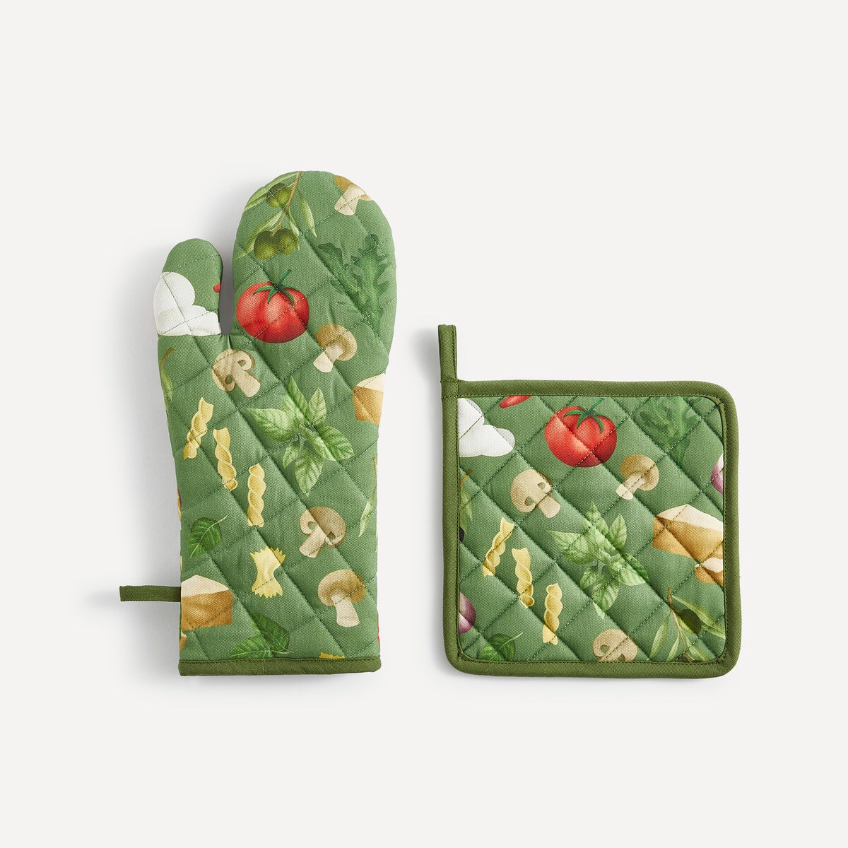 Ensemble manique et gant de cuisine Italia
