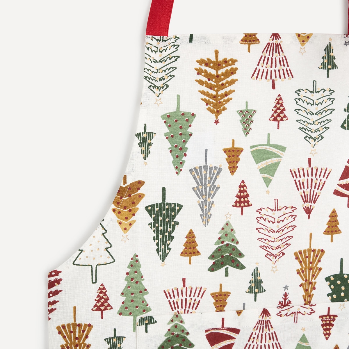 Delantal algodón Pinos Navidad Basics El Corte Inglés Multicolor-3