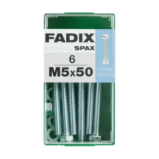 Imagen 0 de Tornillo Cabeza Hexagonal + Tuerca M5 x 50 mm - Caja 6 Uds