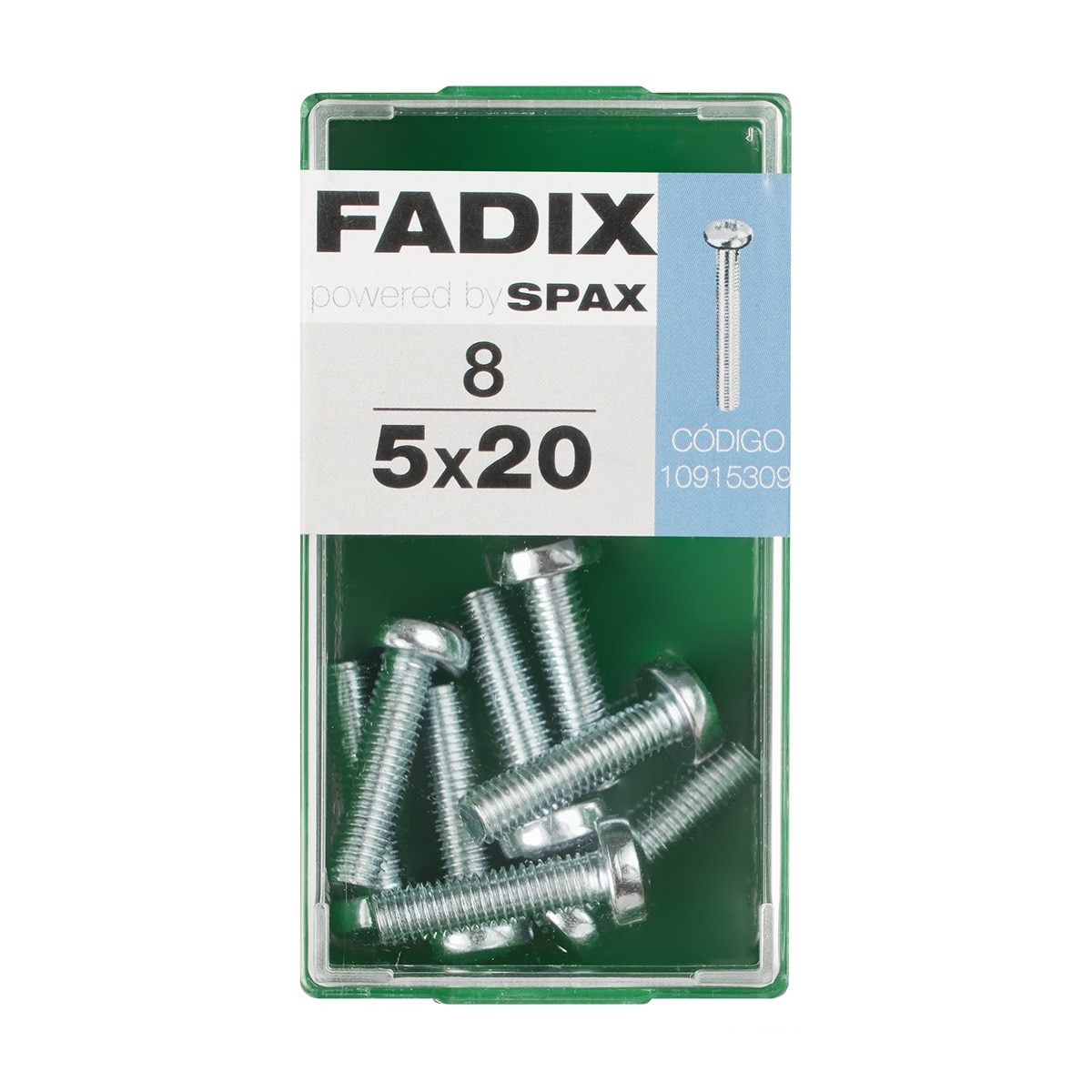 Imagen 0 de Tornillo Métrica Cabeza Redonda M5 x 20 mm - Caja 8 Uds