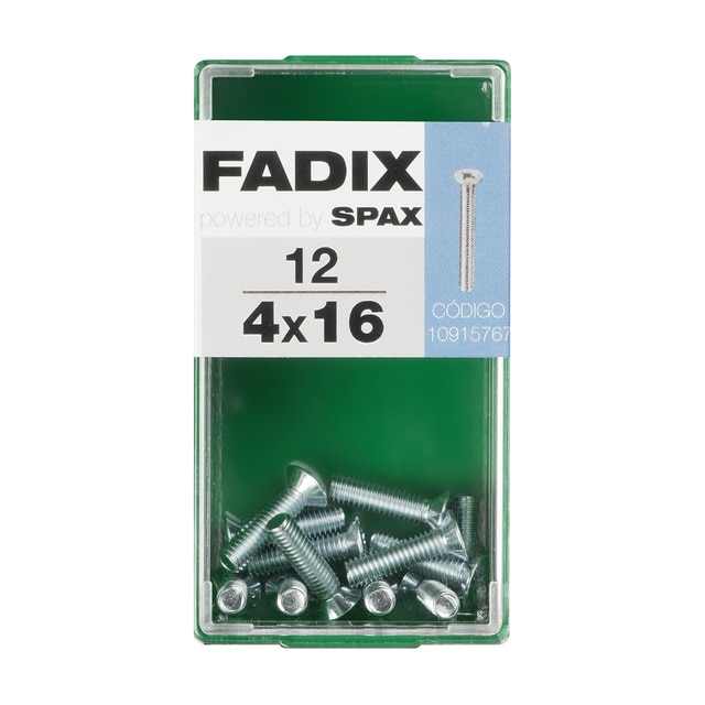 Imagen 0 de Tornillo Métrica Cabeza Plana M4 x 16 mm - Caja 12 Uds