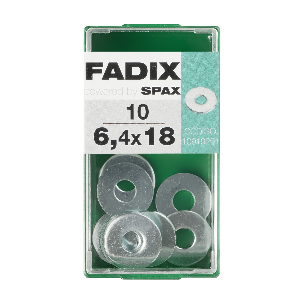 Imagen 0 de Arandela Plana de Ala Ancha Cincada Ø6,4 x Ø18 mm - Caja 10 Uds