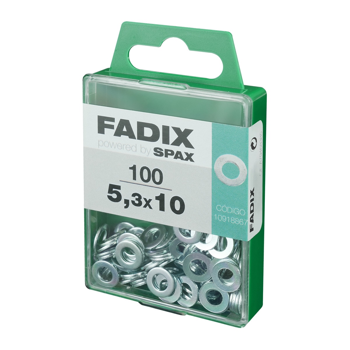 Arandela Plana Cincada Ø5,3 x Ø10 mm - Caja 100 Uds Zincado-2