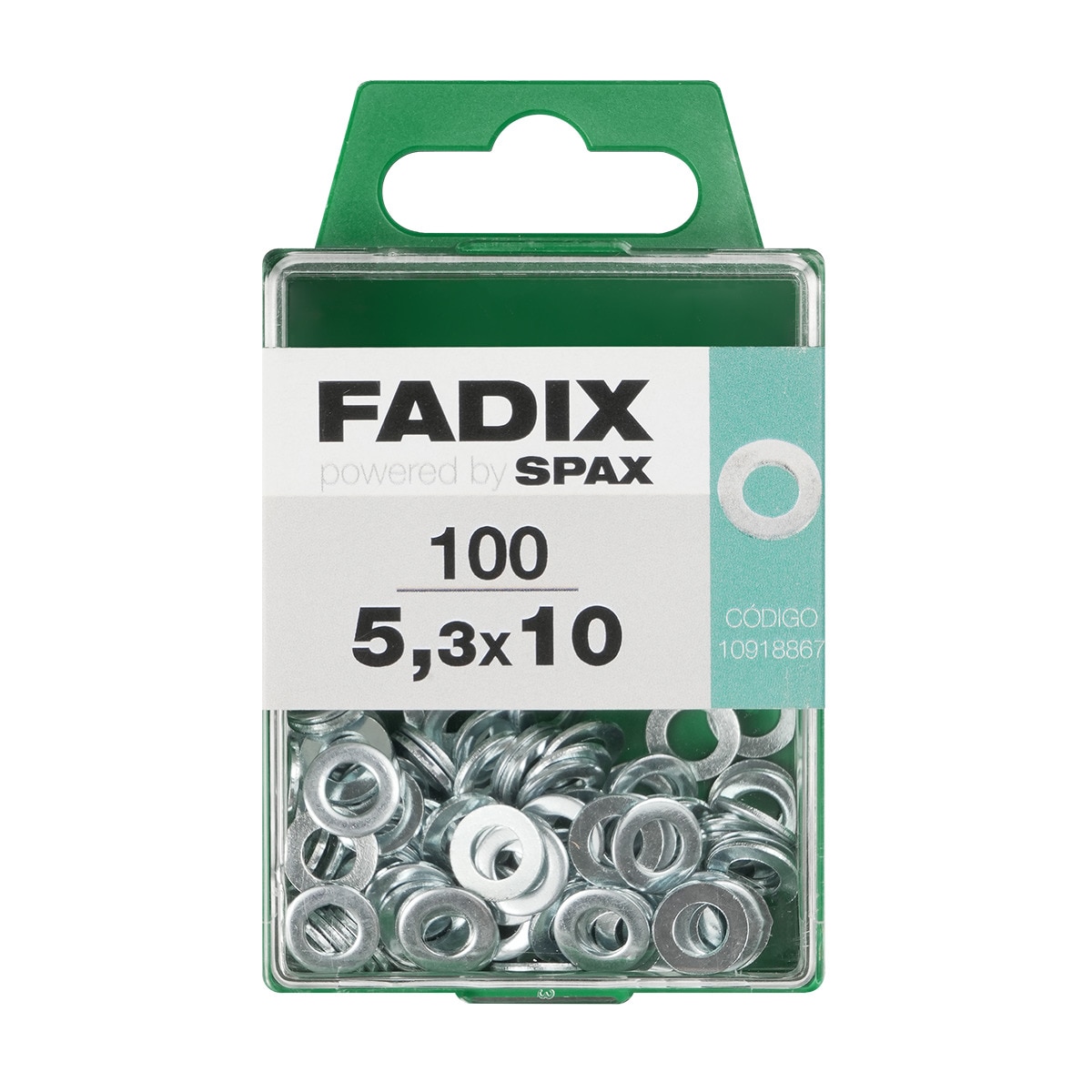 Arandela Plana Cincada Ø5,3 x Ø10 mm - Caja 100 Uds Zincado-1