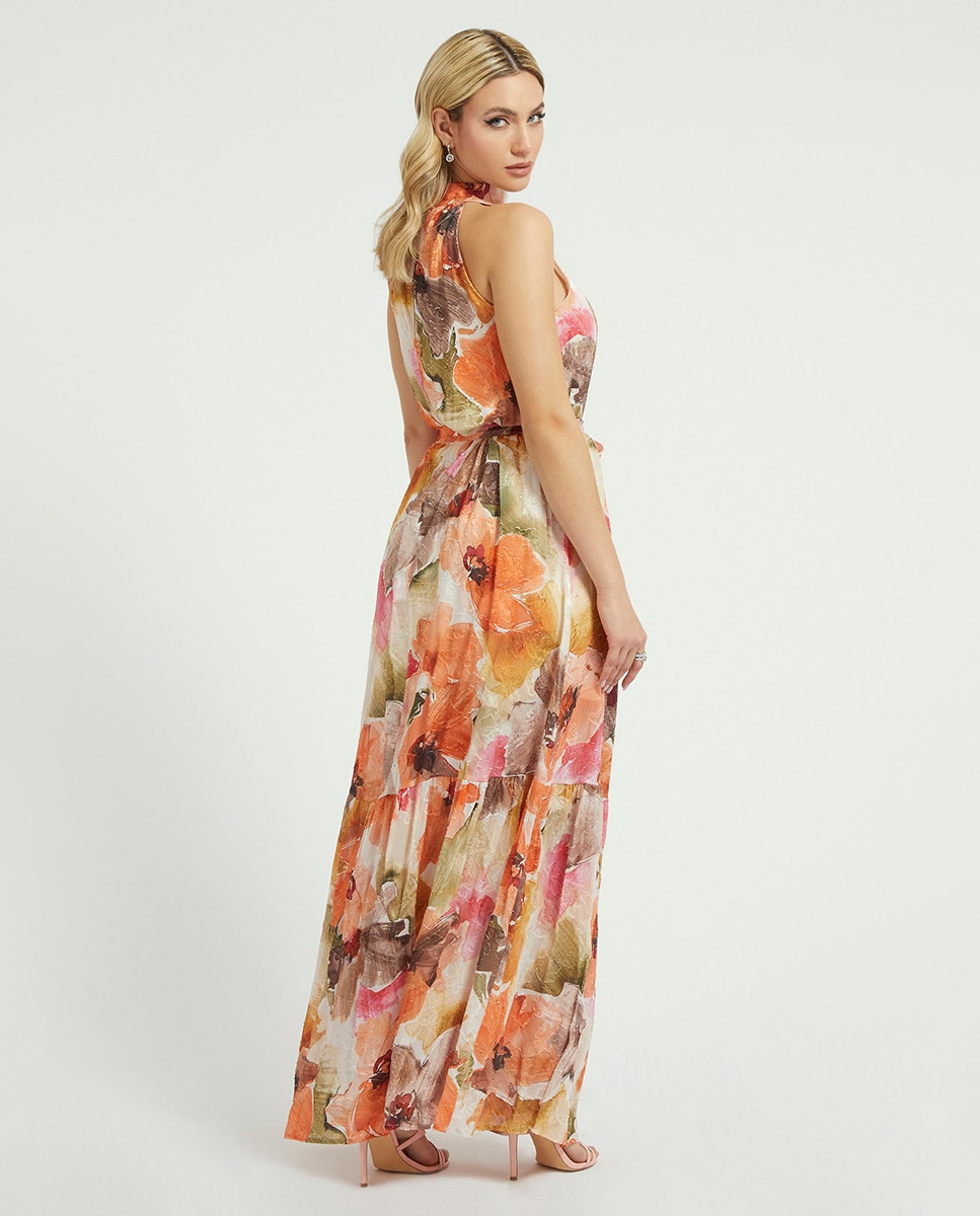 Robe à col halter et n?ud