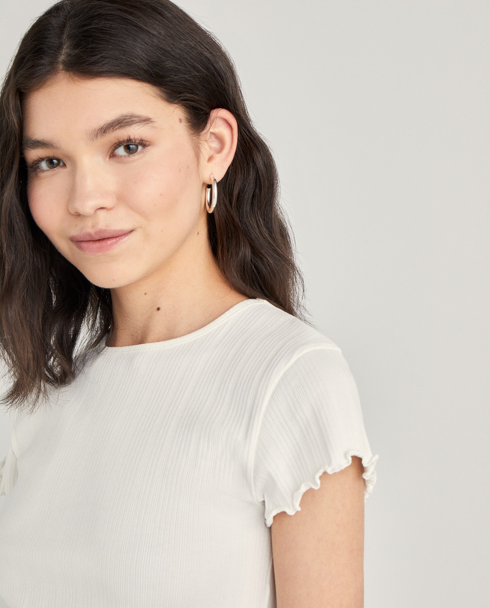 Crop top à manches courtes