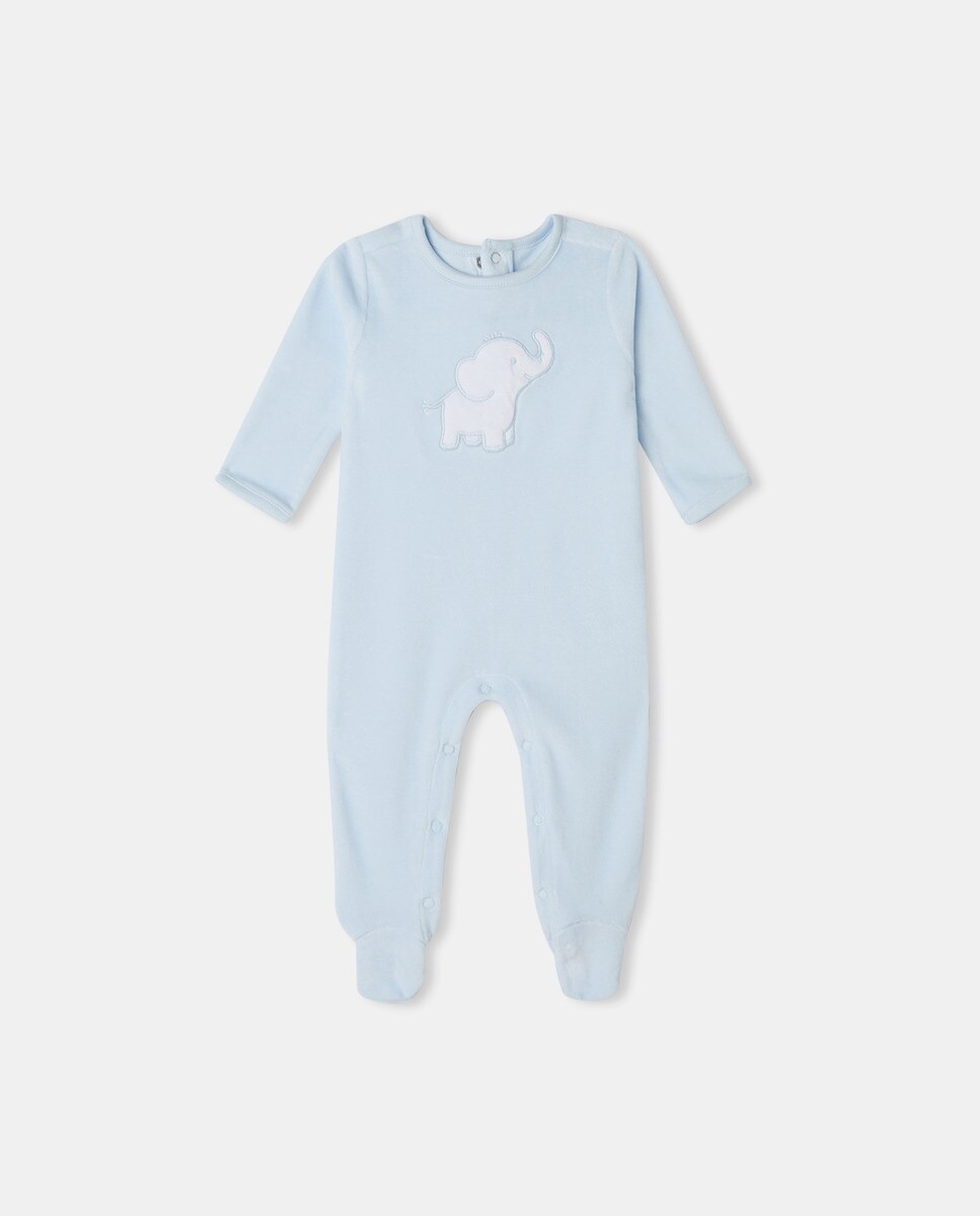 Grenouillère à manches longues et col rond