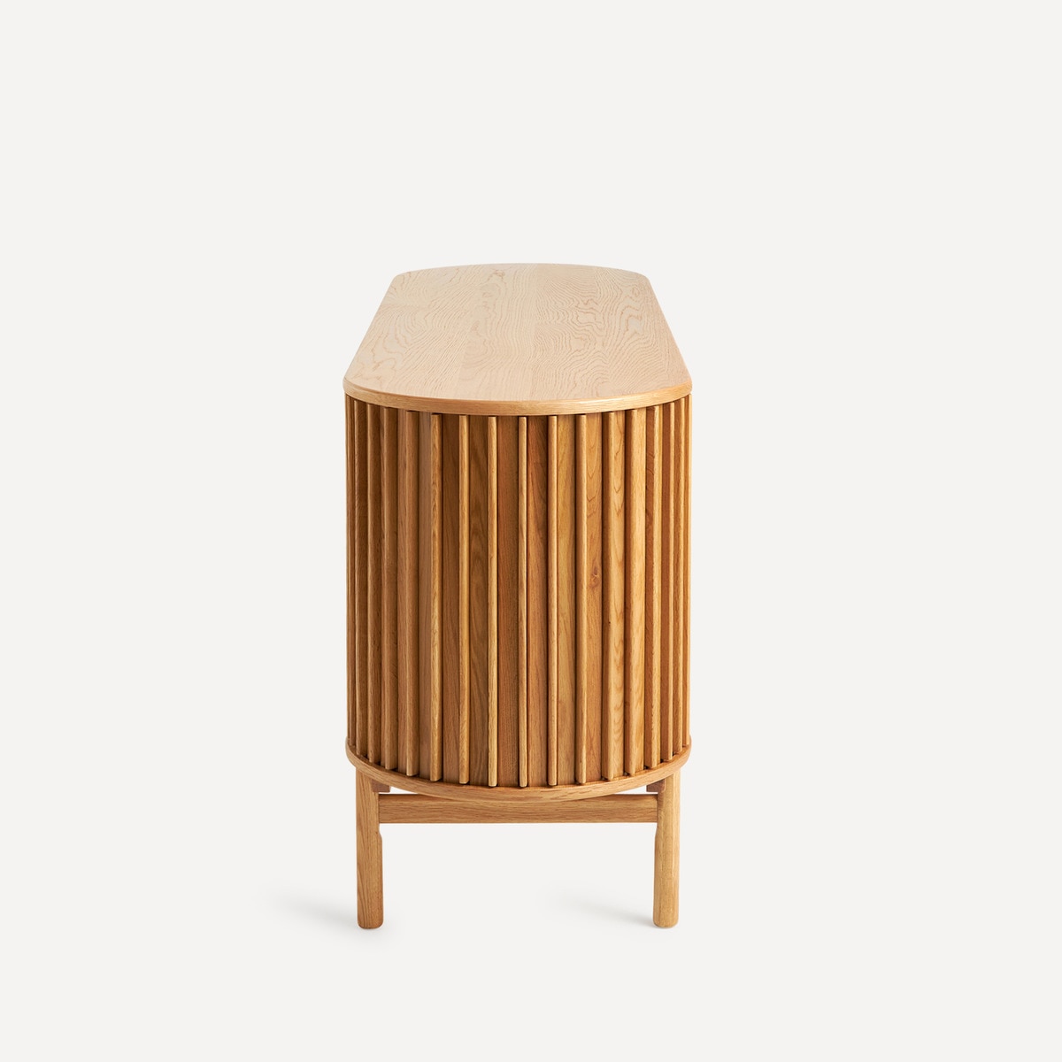 Aparador de madera de roble con puertas correderas Adam Room - El Corte Inglés Natural-3