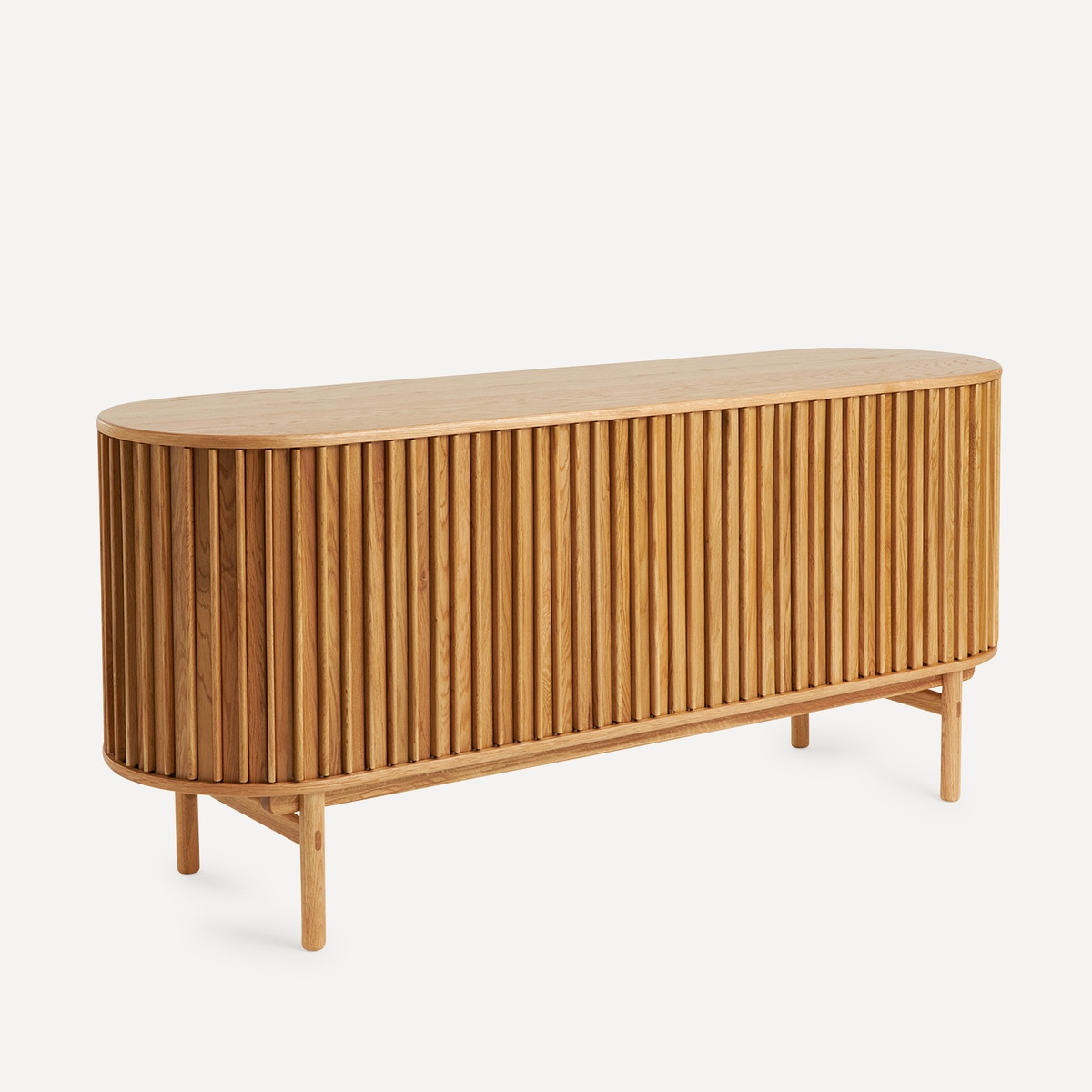 Aparador de madera de roble con puertas correderas Adam Room - El Corte Inglés Natural-1
