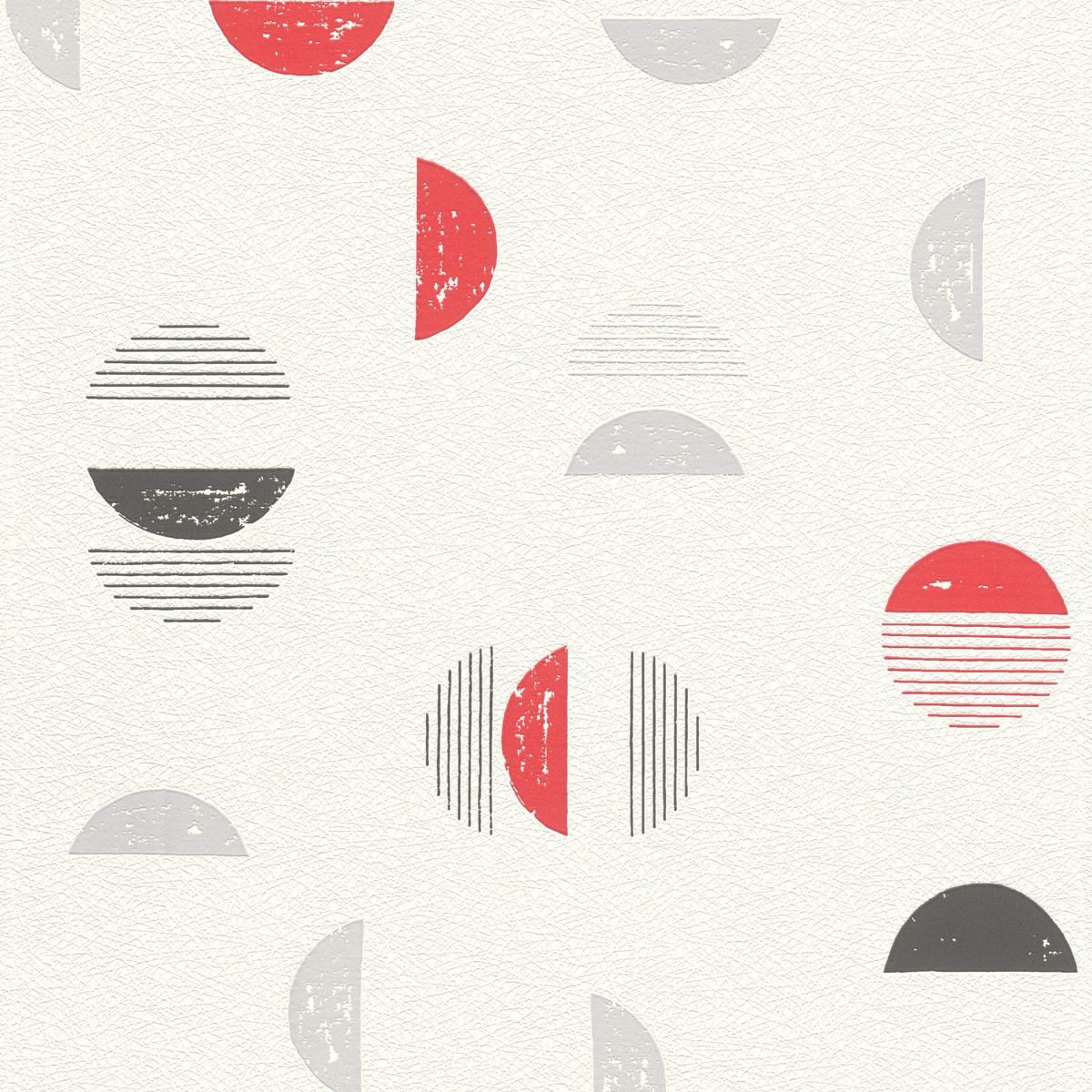 Papel de Parede TNT Semicírculos Utility Vermelho-1