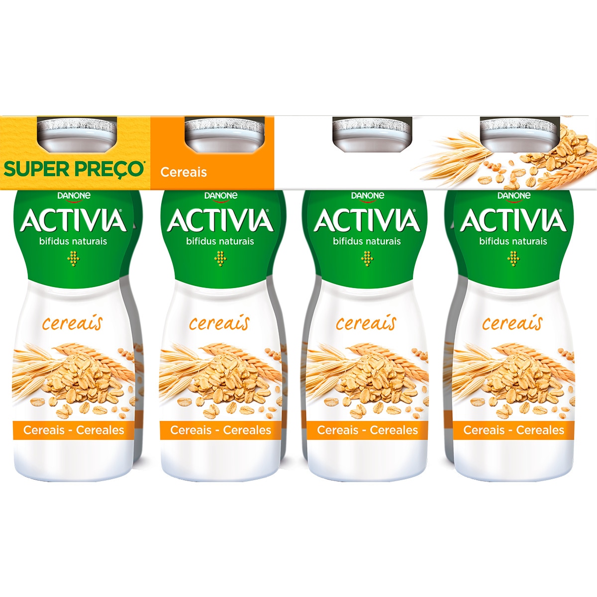 Bifidus Líquido de Cereais Integrais Pack 8 unidades embalagem 155 g