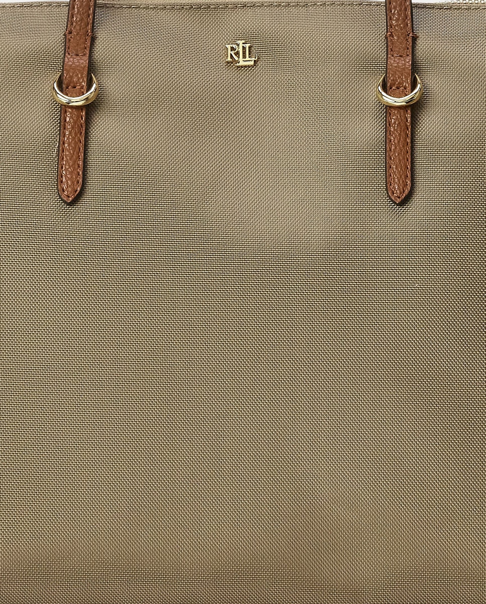 Mala Tipo Tote Média Keaton com Fecho de Correr e em Nylon - Camel Camel-6