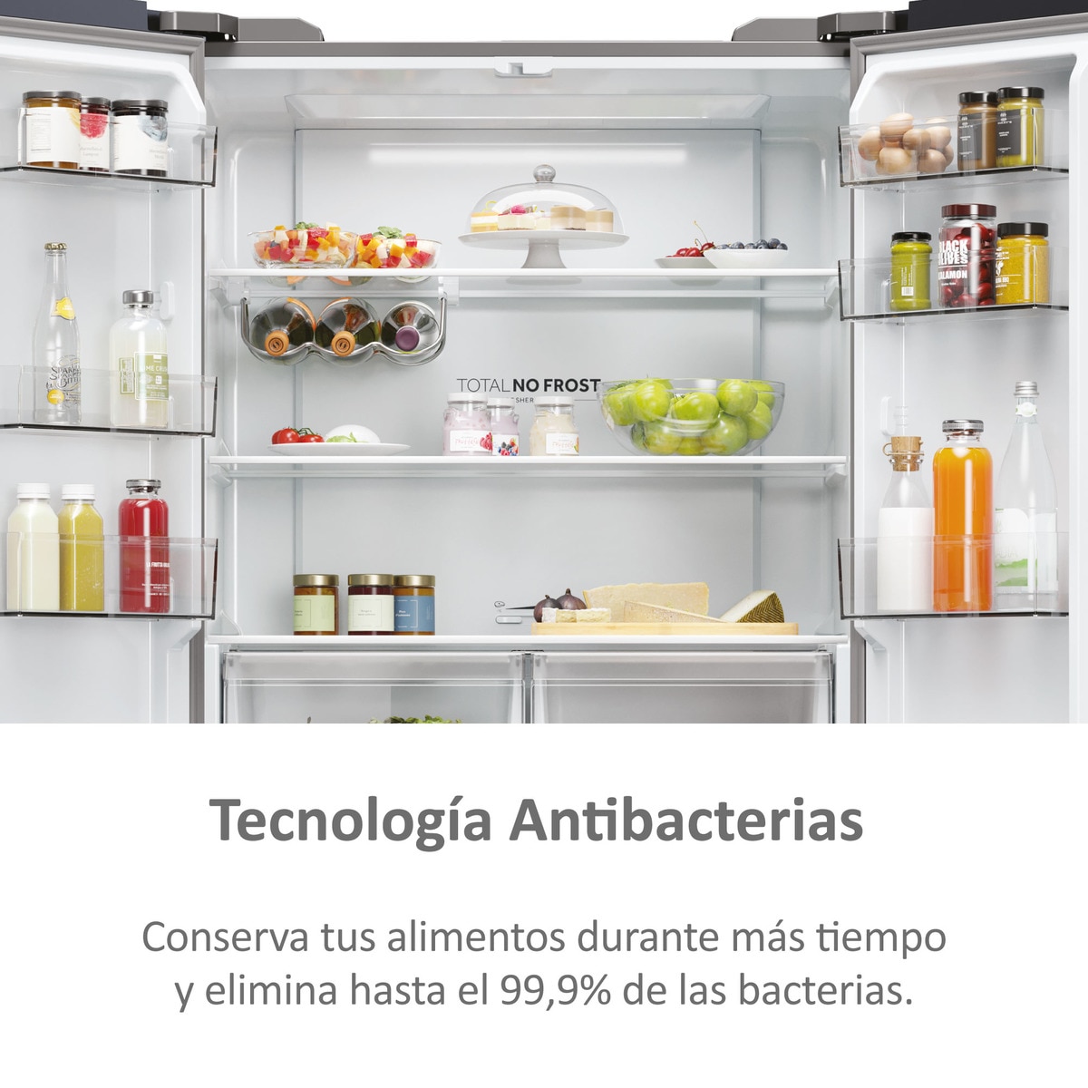 Frigorífico americano Haier Total No frost Cube 90 Series 5 - HCR5919ENMB Dark inox-12