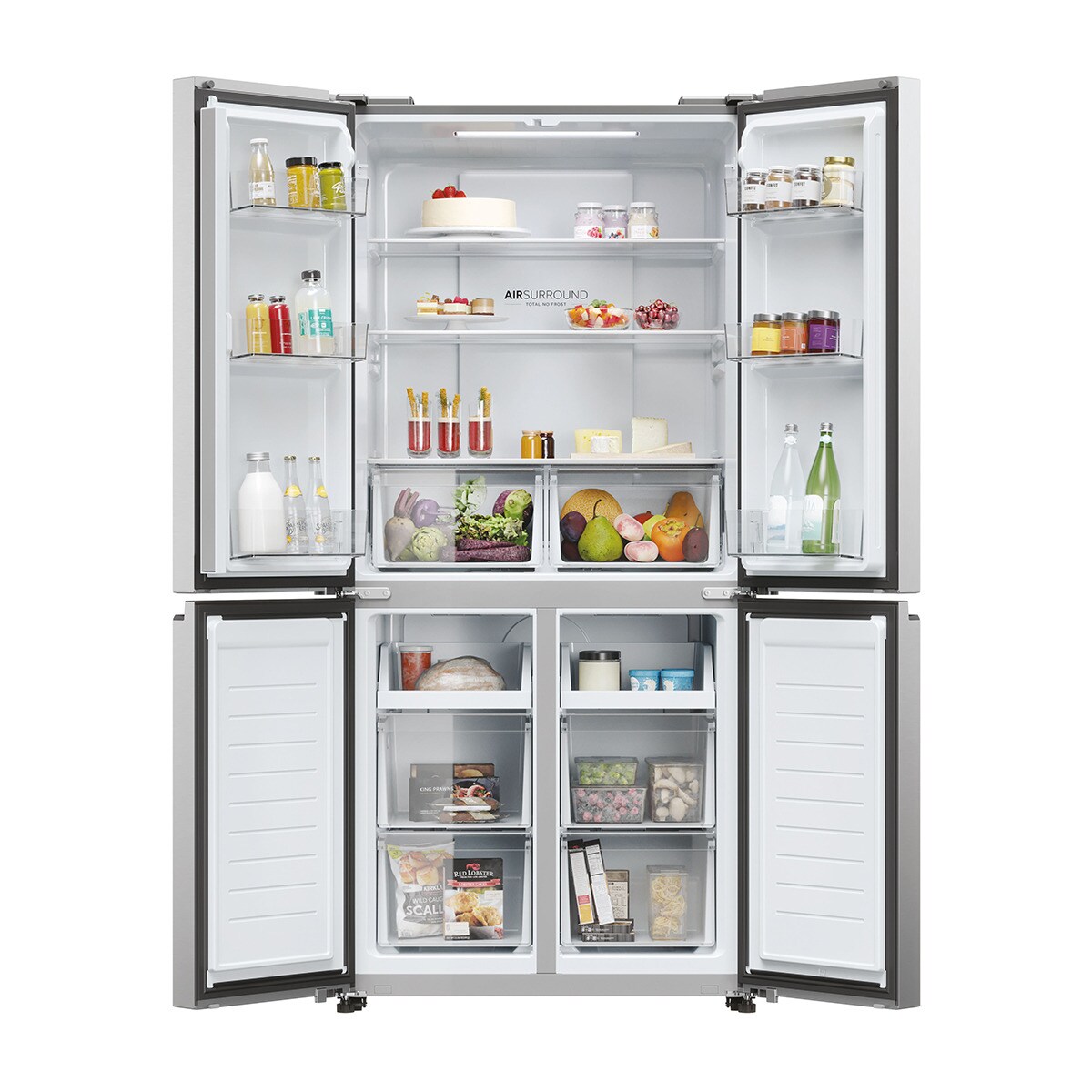 Frigorífico americano Haier Total No frost Cube 83 Series 3 - HCR3818ENMM Platinum Inox-4