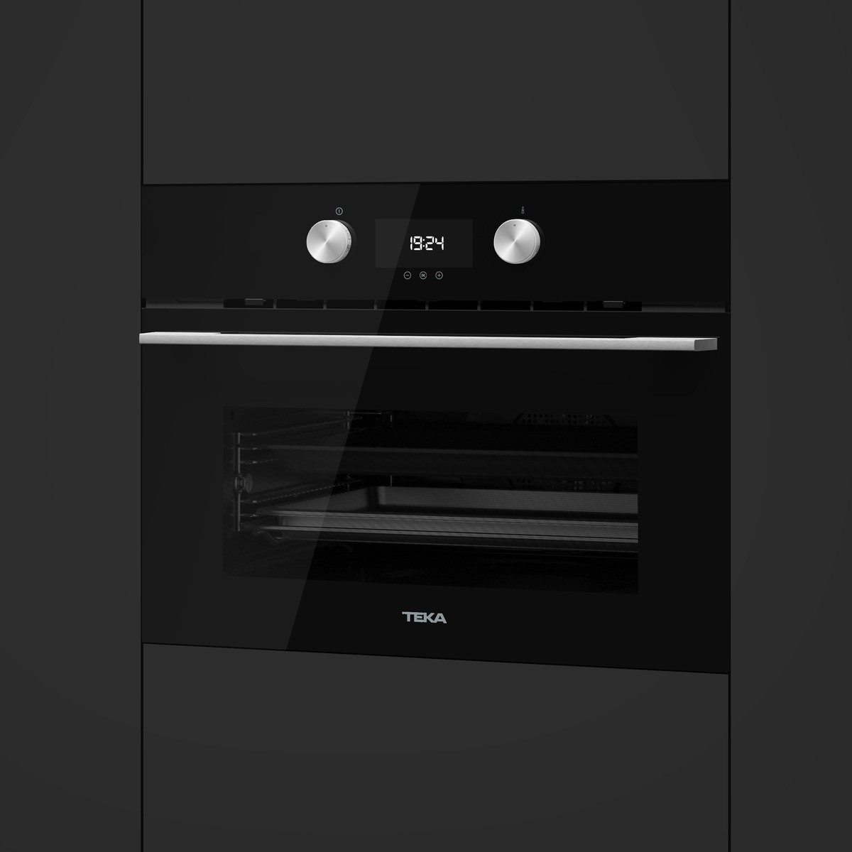 Horno compacto Teka HydroClean, 9 funciones - HLC 8440 NEGRO Cristal negro-4