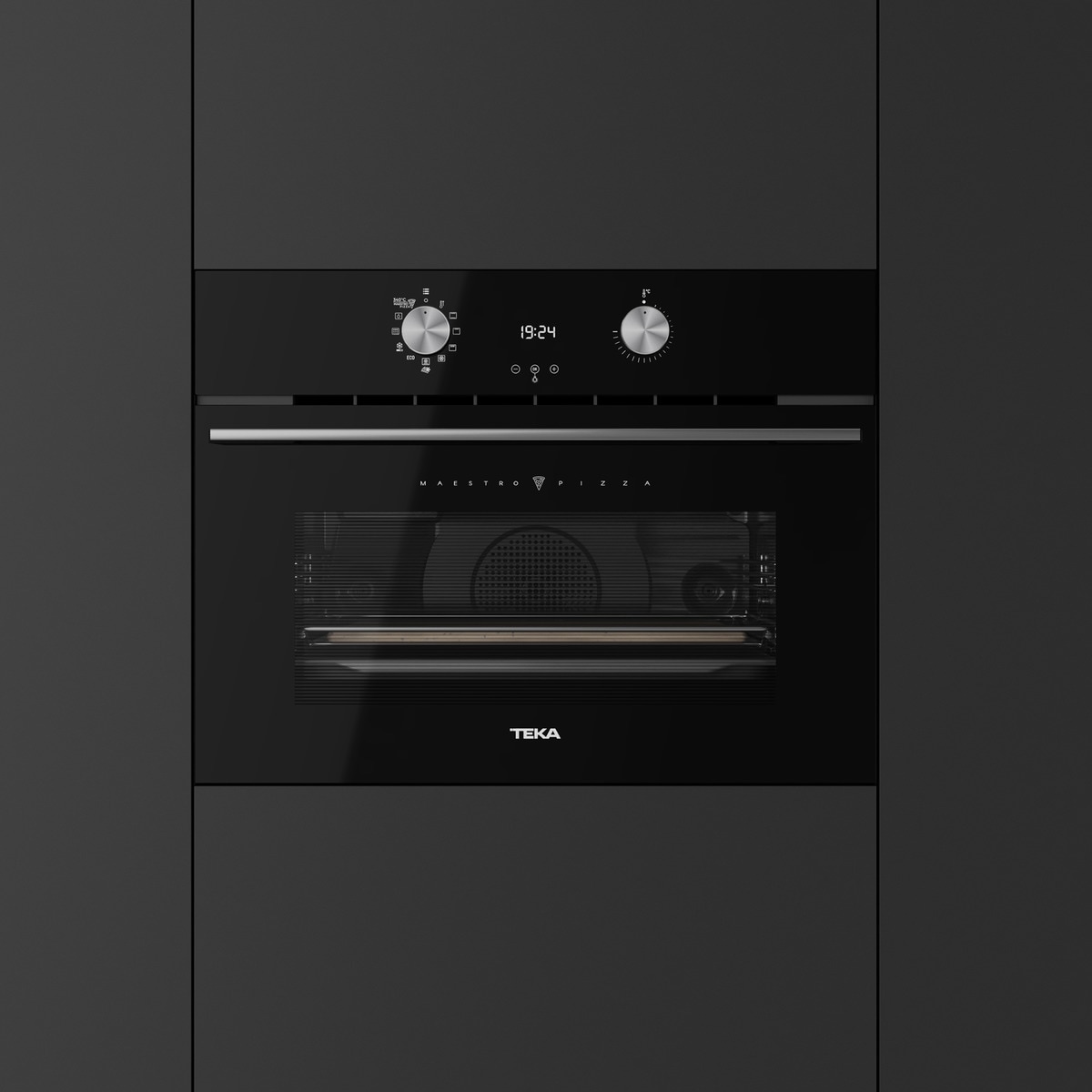 Horno multifunción Teka pirolítico con función pizza 340ºC y piedra cerámica -  LC 8510 P Negro-7