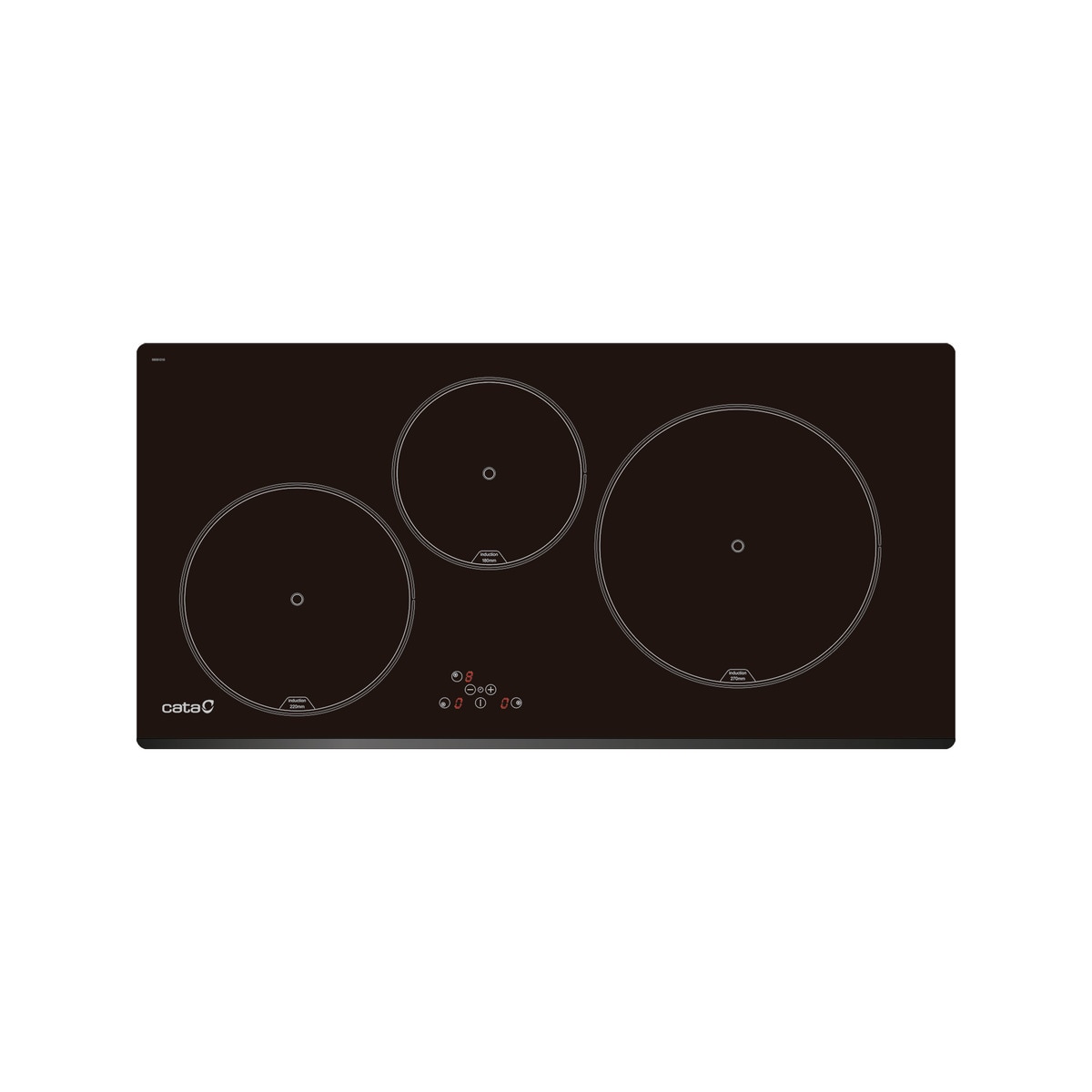 Imagem 0 de Placa de Indução Cata IB 853 BK /A de 3 Zonas e de 80 cm - Preto