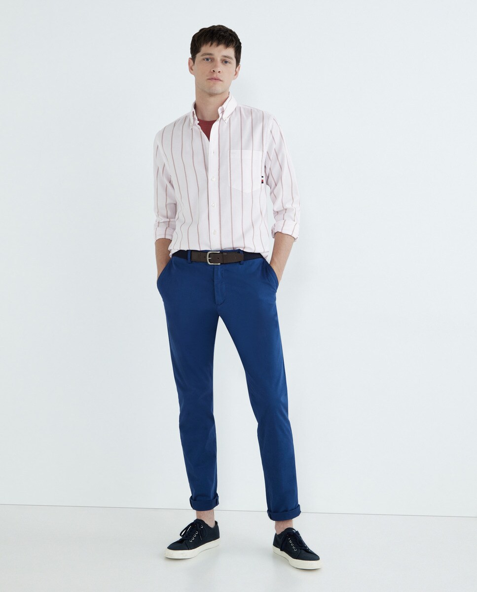 Chemise regular fit à manches longues