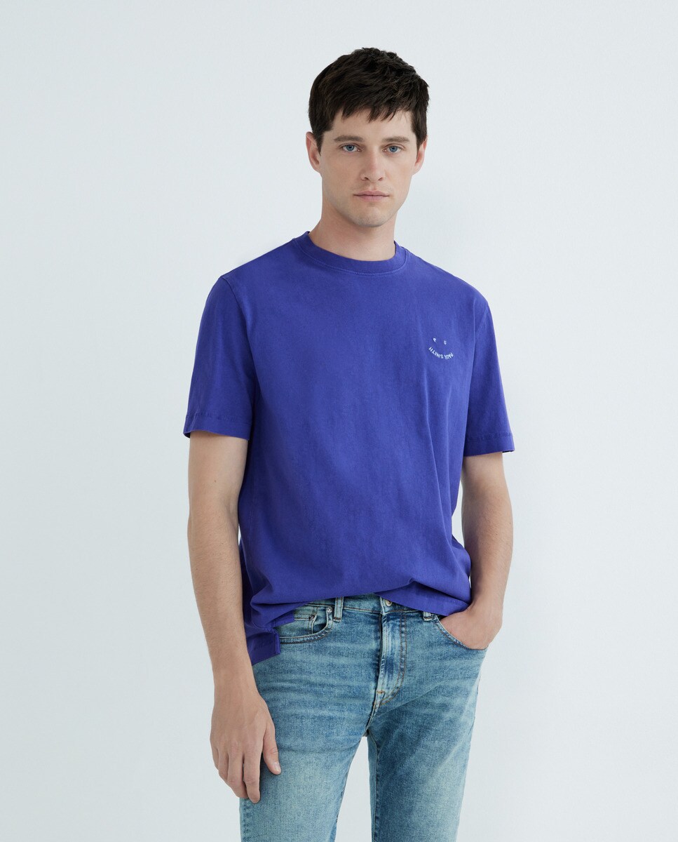 Tshirt manches courtes imprimé Happy