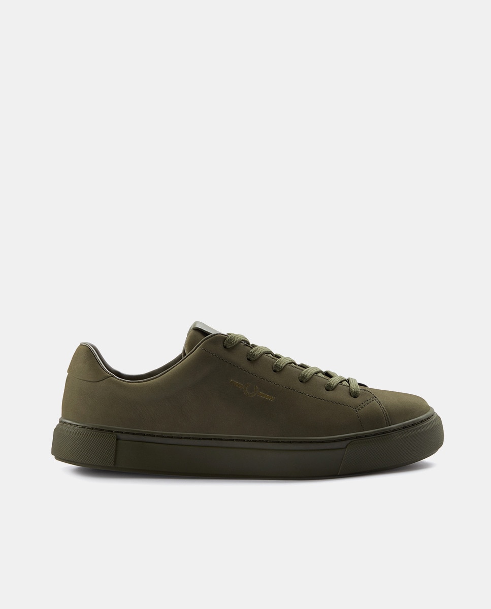 Chaussures basses nubuck avec logo et semelle cuvette