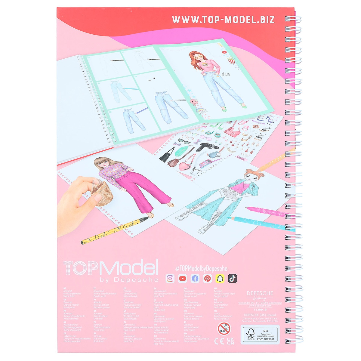 Libro colorear con colores TOPModel Depesche 8